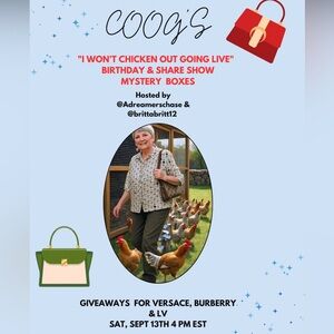 SEPT 13TH 4 PM EST! COOG'S "Not Gonna Chicken Out Going Live" Birthday Bash!